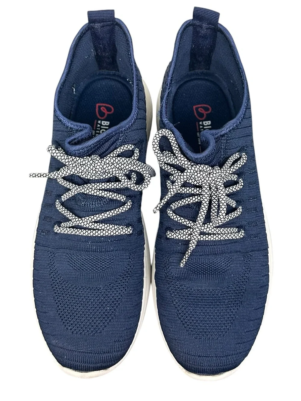 Blondo Kamie Navy Knit Sneakers Water Resistant B3403 Size 8.5